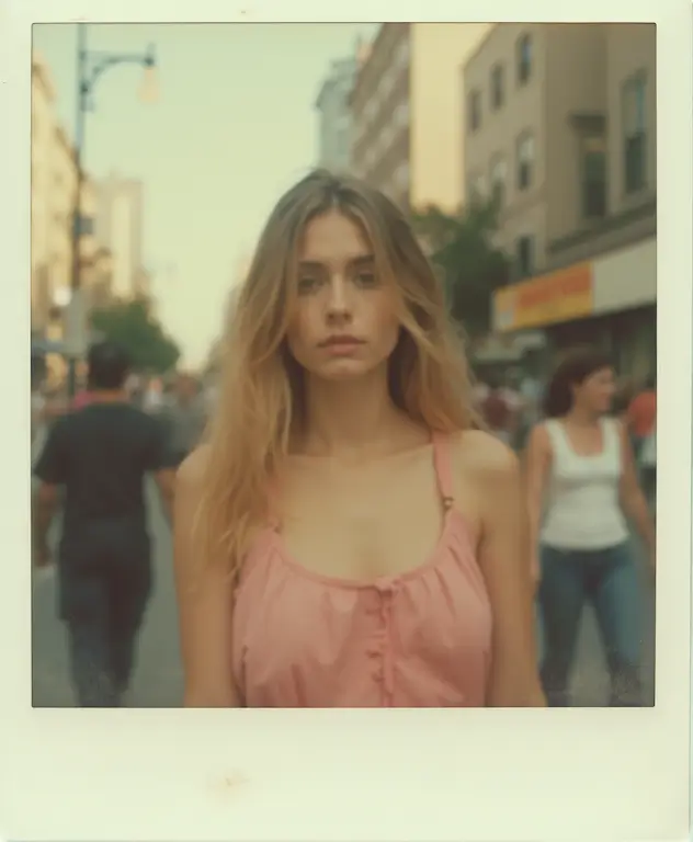 woman polaroid